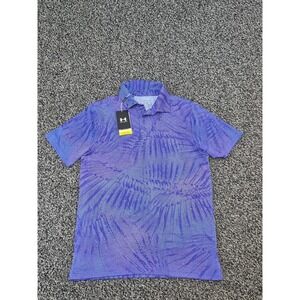 NWT Under Armour Polo Shirt Mens Small Purple Playoff Golf Performance Stretch